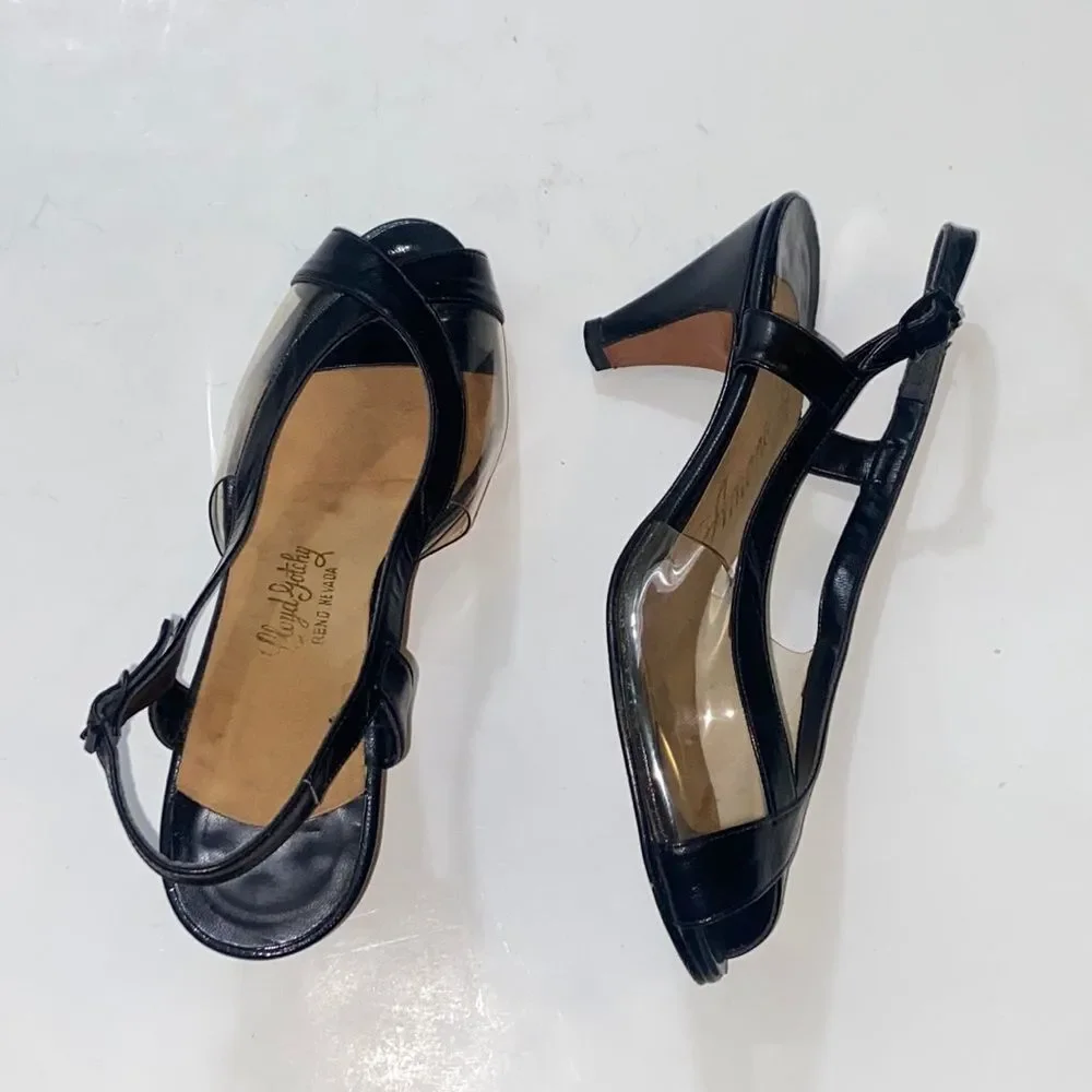 Vintage Lloyd Gotchy Reno Nevada Leather Women Heels Shoes Size 5.5 M